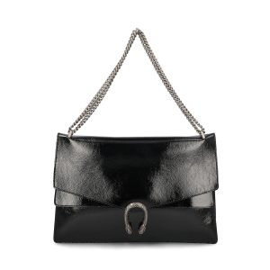 Borsa a spalla Dionysus misura grande in pelle verniciata.