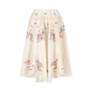 Gonna realizzata in tessuti vintage riciclati.
