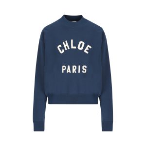 Pullover con collo a lupetto in pile di cotone