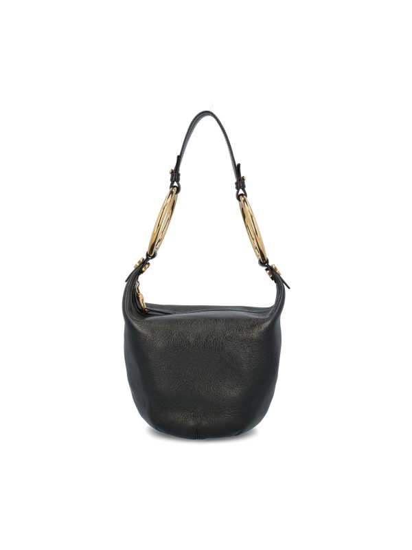 Borsa Bracelet piccola in pelle di bufalo granata.