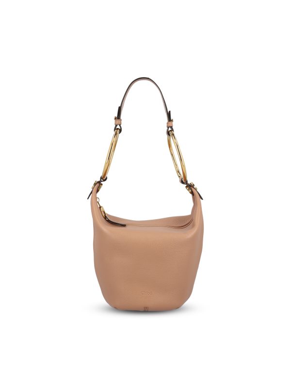 Borsa Bracelet piccola in pelle di bufalo granata.