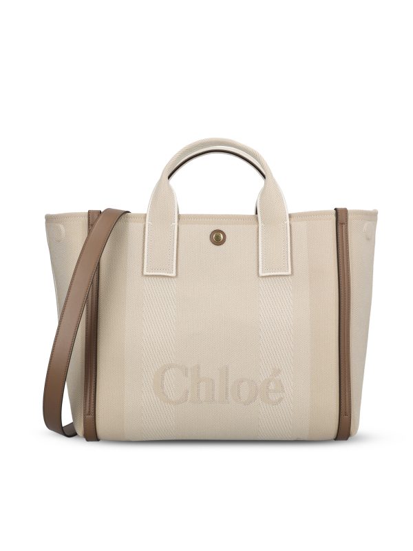 Tote Bag Chloé Carry in tela di cotone.