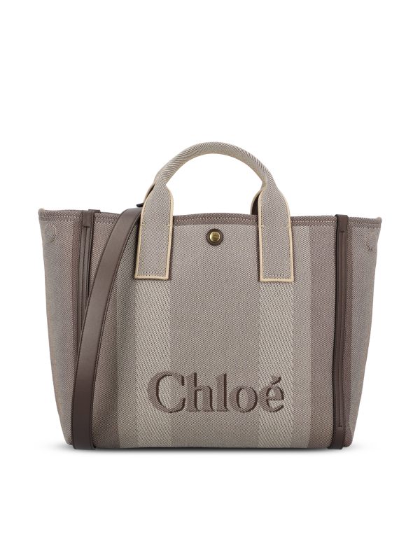 Tote Bag Chloé Carry in tela di cotone.