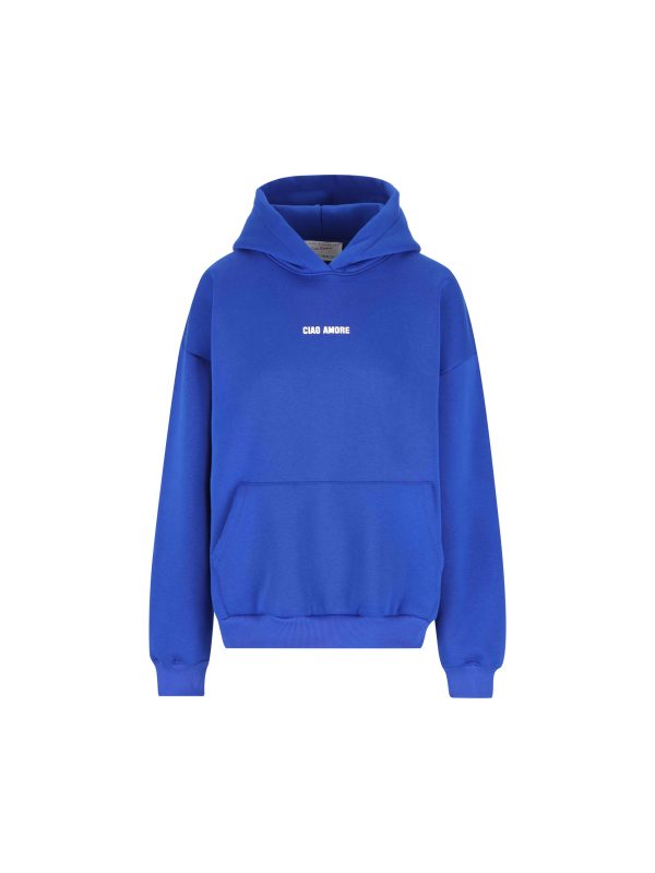 Felpa con cappuccio oversize con stampa puffy.