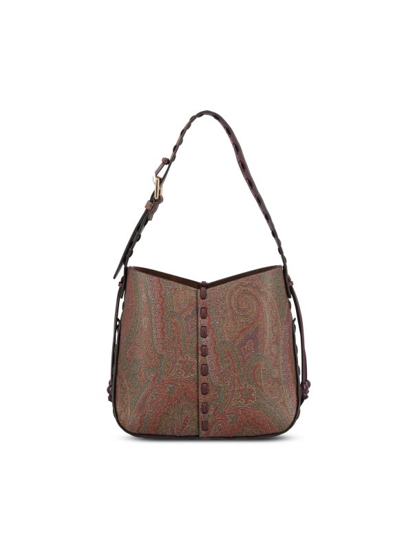 Borsa realizzata in tessuto di cotone.