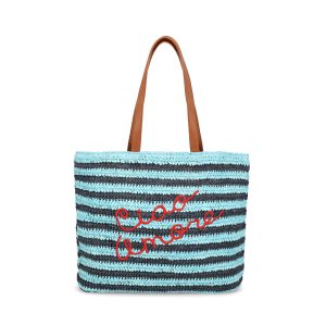 Tote bag in rafia.
