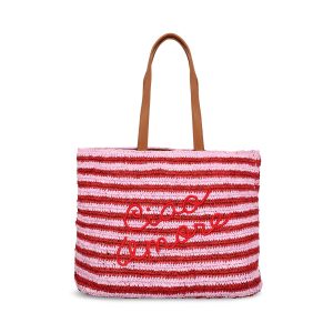 Tote bag in rafia.