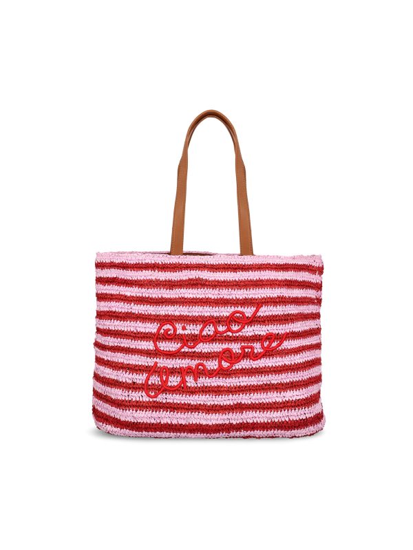 Tote bag in rafia.