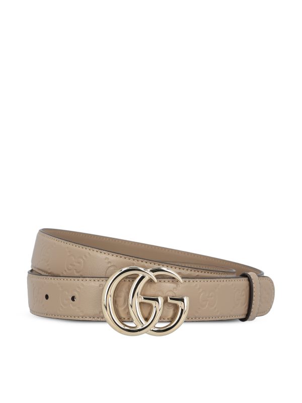Cintura sottile GG Marmont in pelle.