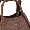 Borsa realizzata in tessuto effetto rafia. — изображение 4