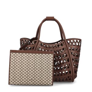 Borsa Marine small in pelle intrecciata.