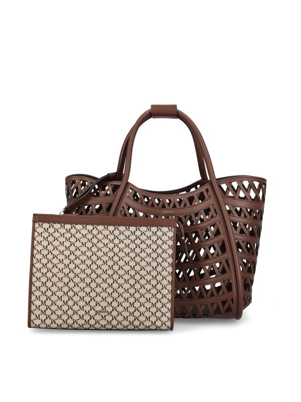 Borsa Marine small in pelle intrecciata.