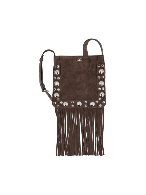 Borsa a spalla realizzata in suede.