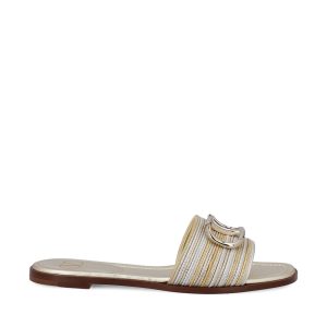 Sandalo Slide Valentino Garavani in nappa laminata.