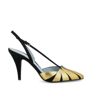 Slingback realizzate in camoscio.