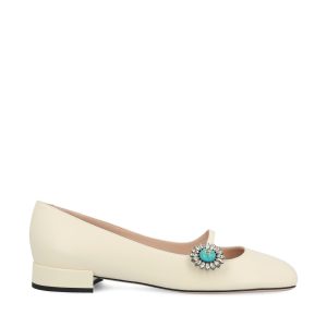 Ballerina Mary-Jane Preshoes in capretto.
