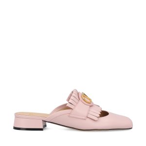 Slipper Vlogo Signature in pelle liscia.