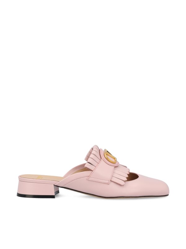 Slipper Vlogo Signature in pelle liscia.