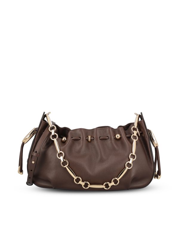 Pochette realizzata in pelle di mucca.