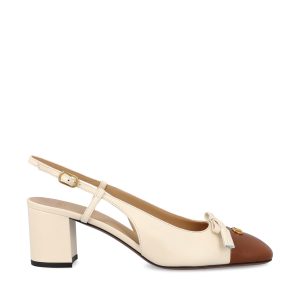 Décolleté Slingback in pelle.