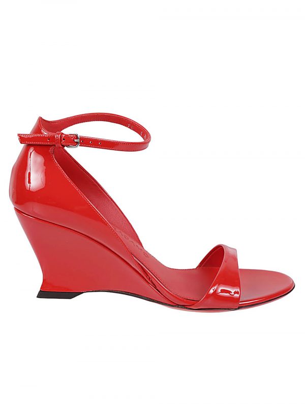SANDALO OPEN-TOE IN VERNICE