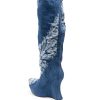 STIVALE CON TACCO IN DENIM — изображение 3