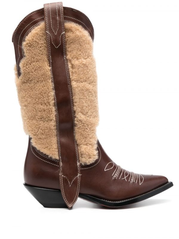 STIVALE TEXANO IN PELLE RICAMATO