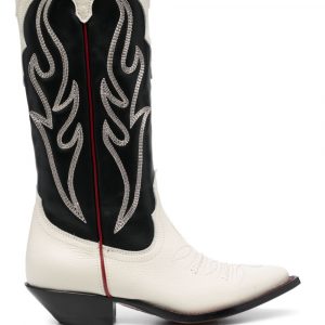 STIVALETTO TEXANO IN PELLE RICAMATO