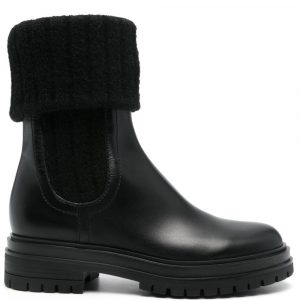 STIVALETTO IN PELLE CON RISVOLTO