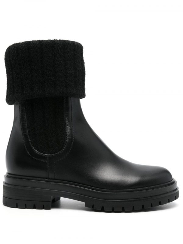 STIVALETTO IN PELLE CON RISVOLTO