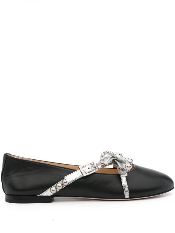 BALLERINA CRYSTAL STUDS IN PELLE