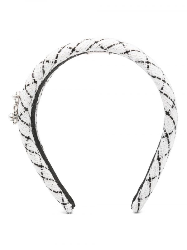 FASCIA PER CAPELLI RV FLOWERS STRASS PEARL