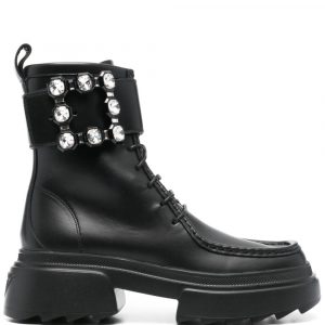 STIVALETTO WALLAVIV STRASS BUCKLE IN PELLE