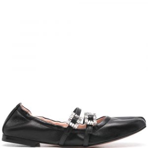 BALLERINA MINI STRAP STRASS IN PELLE