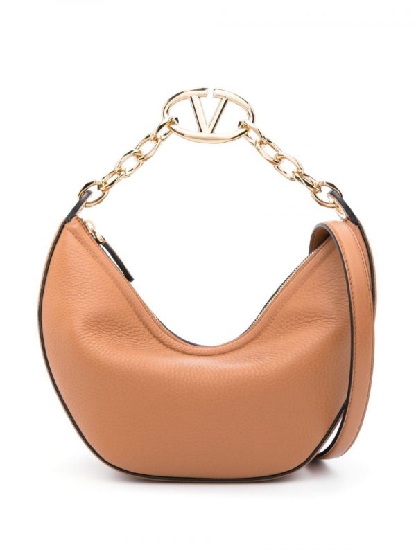 BORSA A MANO VLOGO MOON PICCOLA IN PELLE