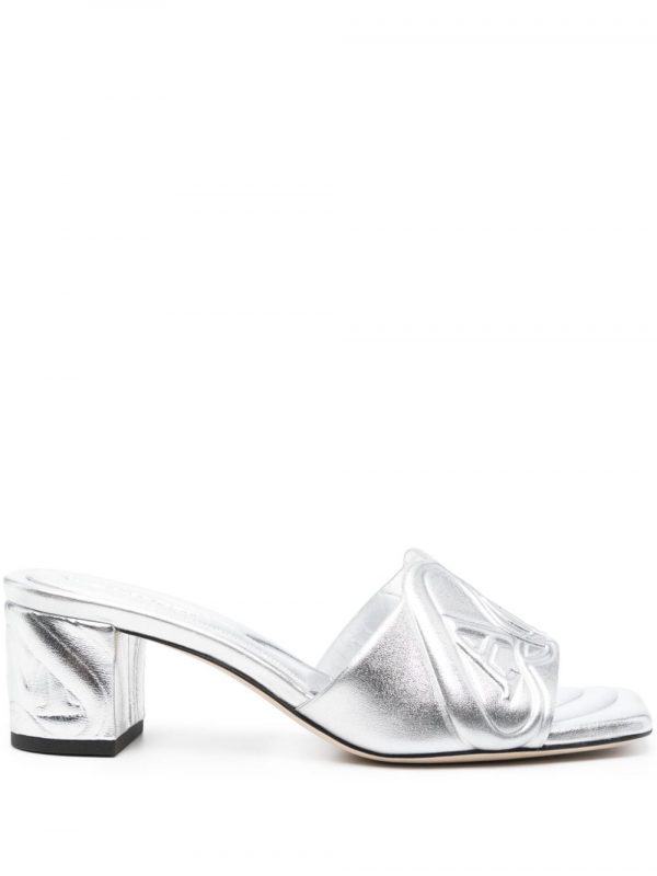 SANDALO IN PELLE METALLIZZATA