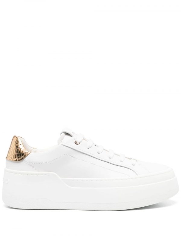 SNEAKER IN PELLE CON PLATEAU