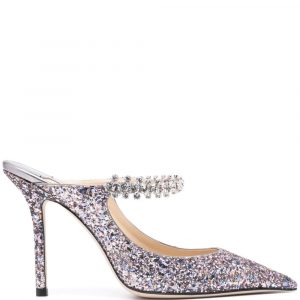 SABOT BING 100 GLITTERATO CON CINTURINO DI CRISTALLI