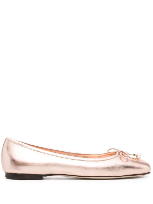 BALLERINA ELME FLAT IN PELLE METALLIZZATA