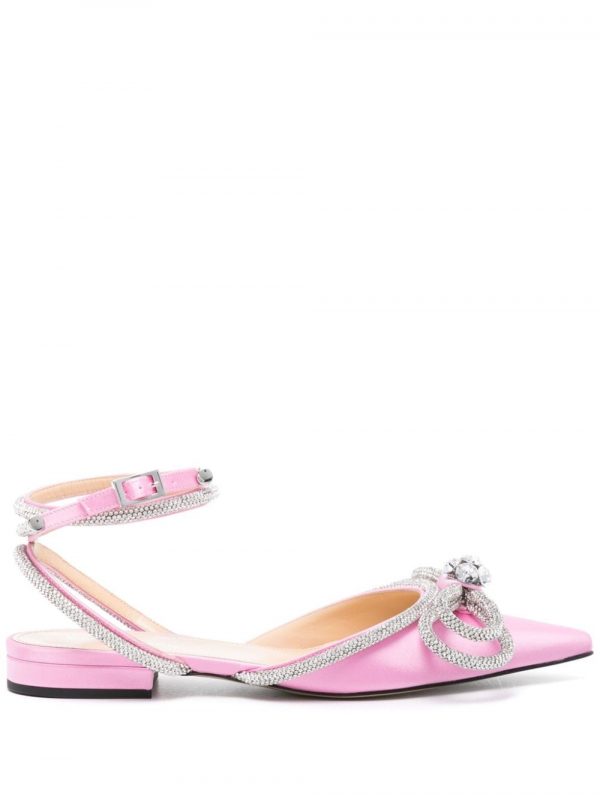 BALLERINA SLINGBACK DOUBLE BOW IN RASO