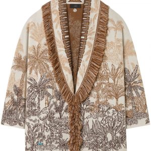 CARDIGAN JUNGLE TOILE DE JOUY IN MISTO LANA
