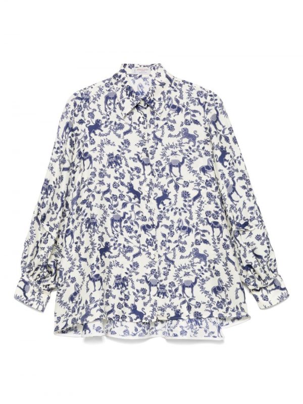 CAMICIA IN SETA STAMPATA