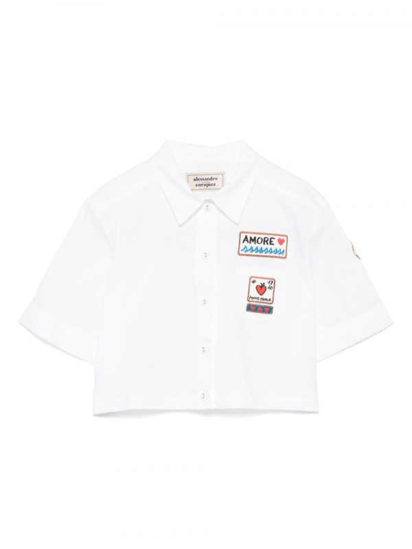 CAMICIA IN COTONE CON PATCH
