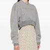 FELPA CROPPED IN COTONE CON LOGO — изображение 4