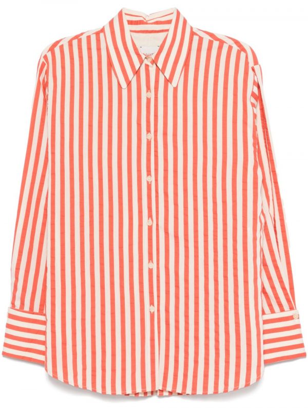 CAMICIA RIGATA IN MISTO COTONE