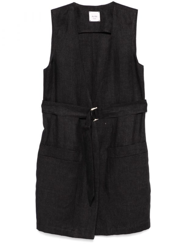 GILET IN LINO