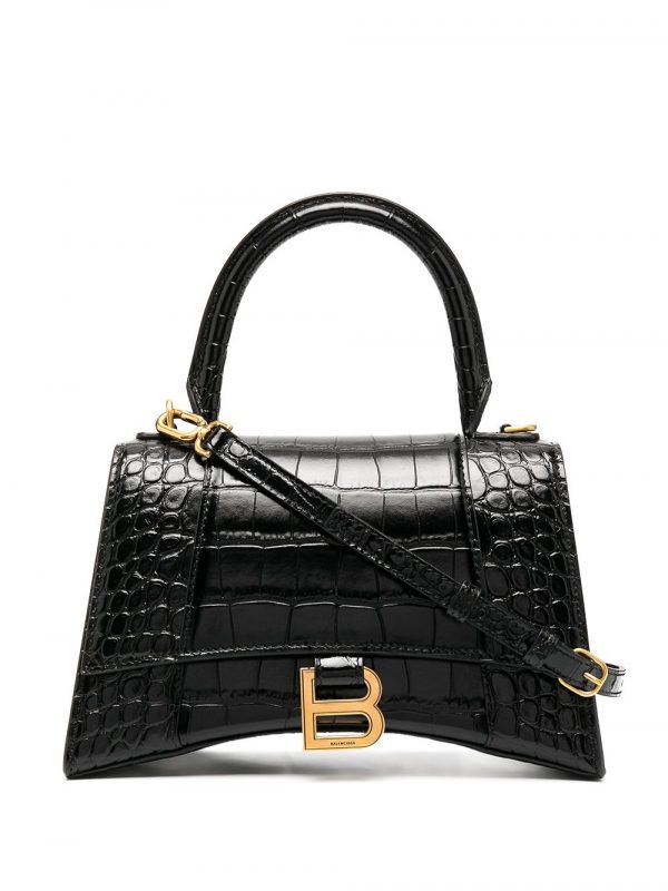 BORSA HOURGLASS PICCOLA IN PELLE