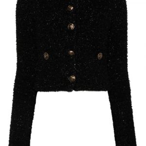 GIACCA CROPPED BOUCLÉ