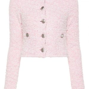 GIACCA CROPPED BOUCLÉ