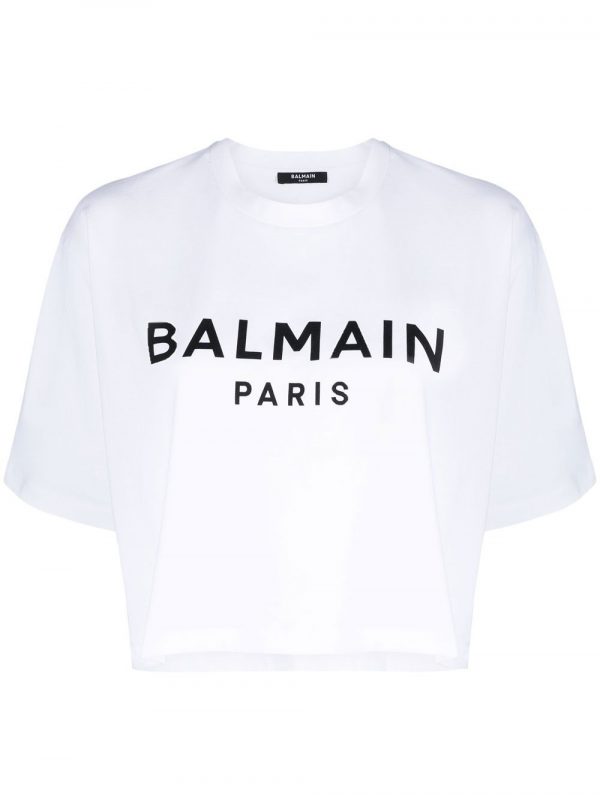T-SHIRT CROPPED IN COTONE ORGANICO CON LOGO